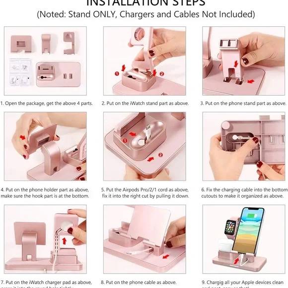 3-in-1 Charging Stand for AirPods, Apple Watch and iPhone - Picture 9 of 13